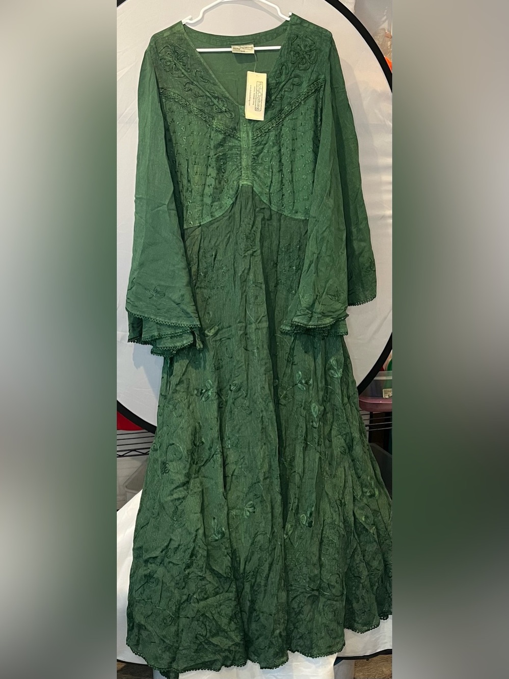 Green Embroidered Women’s Dress